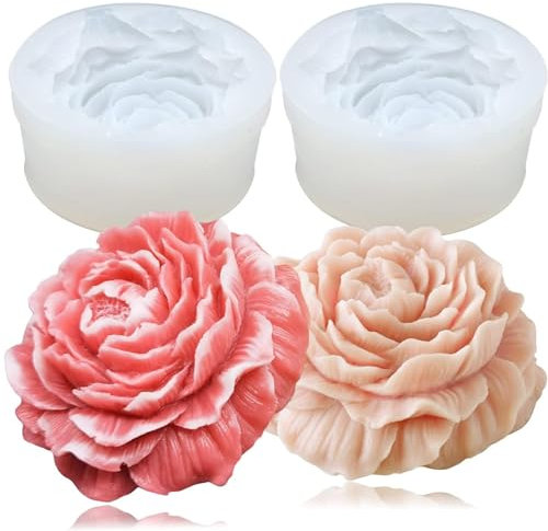 2 Stück Kerzen Silikonformen, Gießformen, Blumen Formen, Silikon Kerzenform
