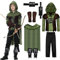 JONRRYIN Kinder Robin Hood Kostüm, Bogenschütze Kinder Kostüm, Prinz der Diebe Kostüm für Jungen, Waldläufer Krieger Jungenkostüm für Kinder zu Karneval, Fasching, Fastnacht (XXL)