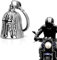 Wohlstand Bells für Motorräder,Glocke,Motorradglocke,Motorradglocke Schutzengel,Guardian Bell Zubehör oder Schlüsselanhänger für Biker-Geschenke