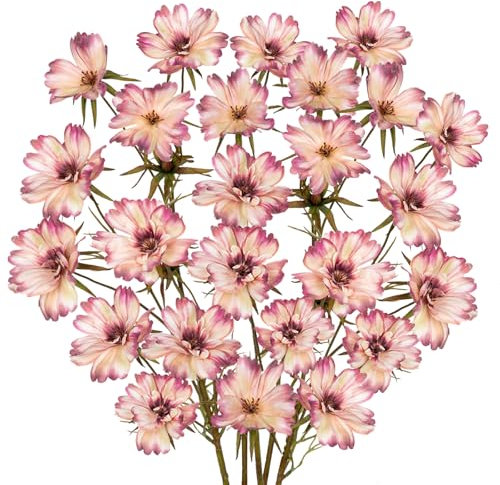 Arborus 5 Stück Künstliche Herbstzweige Kunstblumen Herbst Künstliche Blumen Kunstblüten 71CM Künstliche Kosmos Blühte Äste und Zweige Deko Herbstblumen für Vase Büro Zimmer Herbst Deko