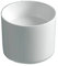 Baño Lavabo Fregadero cilíndrico de cerámica blanca for baño, montaje en pared, fregadero de baño, sin orificio de desbordamiento, lavabo de porcelana, solo fregadero de cerámica Fregadero del baño