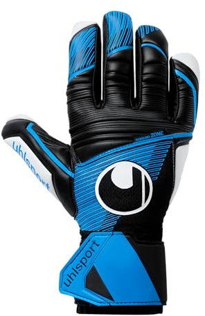 uhlsport uhlsport Soft HN Comp, Kinder und Erwachsene Torwarthandschuhe, Noir/bleu Fluo/Blanc, 10.5 -