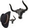 Filano, rustikaler Cowboy-Wand-Huthalter im Langhorn-Stil, Gusseisen, Wanddekoration, Huthaken für Aufbewahrung, Garderobe, Schlaf- und Wohnzimmer, rostfarben, Geschenk im Western-Stil, 2er Pack