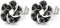 Kompliziert Liebe Knoten Kranz Blumen Ohrstecker Ohrringe mit Schwarz Zirkonia, für Damen, Edelstahl