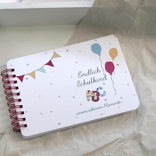 Einschulung Fotoalbum DIN A6 Schulanfang Schuleingang Geschenk Schultüte Motiv ABC