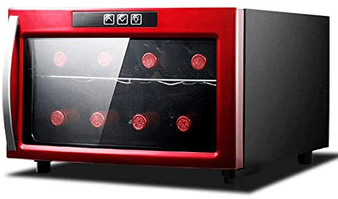 Cantinetta Per Vino Da 8 Bottiglie - Cantina Per Vini Con Compressore A Funzionamento Silenzioso Cantina Per Vino Indipendente Da Banco - Frigorifero Con Armadietto E Display Digitale Della Temperatu