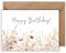 WBdesignz Happy Birthday Karte - Elegante Geburtstagskarte mit Umschlag Schöne Glückwunschkarte Geschenkkarte zum Geburtstag Happy Birthday Karte Feier Party (DIN A6)