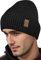 FLEERNIO Schwarz Wintermütze Herren Damen, Warme Mütze Herren Winter Strickmützen für Herren, Haube Herren Winter Mützen Männer, Outdoormütze Radmütze Skimütze Herren Geschenke für Männer Weihnachten