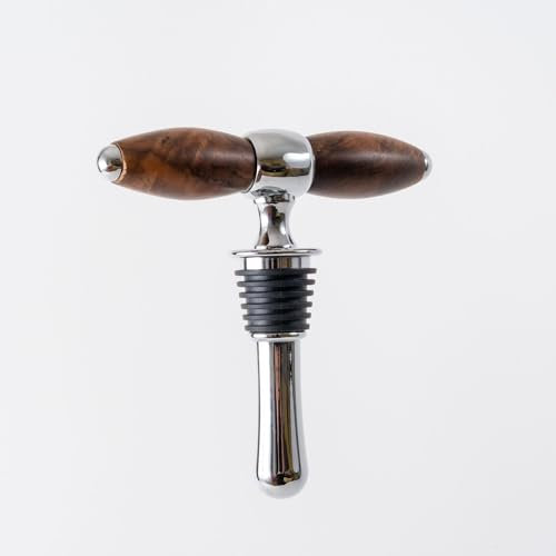 Esclusivo cavatappi fatto a mano, tappo per bottiglia in legno di noce, fatto a mano svizzero, regalo per la nuova casa, design elegante, apribottiglie multifunzione 2 in 1, garanzia 10 anni