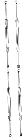 KOMBIUDA 4pièces Cuillère Acier Pour Massage Spirale Et Nettoyage Oreilles Outil Pratique Pour Hygiène Auriculaire à
