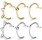 VYIBPDY 6 Pièces faux piercing nez Acier inoxydable faux piercing faux piercing levre anneau nez sans percer Faux Anneau de Lèvres No-Piercing Ear belly