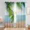 2 Stück Vorhänge mit 3D-Druck, Motiv: Blauer Himmel, Strand, Meer, Landschaft, Küche, Schlafzimmer, Wohnzimmer, Fensterdekoration WxH/2x73x183cm ösen gardinen