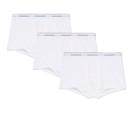 INTIMO PARIGAMBA Uomo DSQUARED2 DCX310060 - 3-PACK TRUNK 100 WHITE
