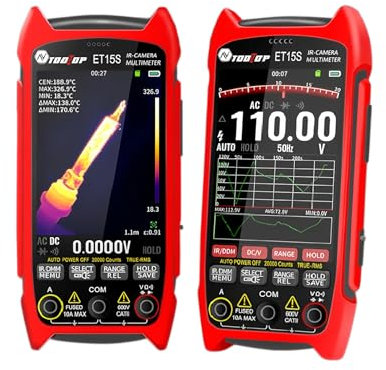 TOOLTOP ET15S Professional Thermal Imager Camera 256x192 IR Sensor 3.5 Inch 19999 Counts Digital Multimeter PCB Floor HVAC Repair