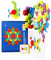 Supvox 155 Stück Geometrische Formspielzeuge Holzpuzzle für Kinderspielzeug aus Holz Puzzle- aus Holz Puzzle- für Bambus