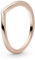 PANDORA Polished Wishbone Ring in Roségold mit 14 Karat rosévergoldete Metalllegierung Timeless Collection, Größe 54