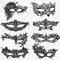 Rmeet Venezianische Masken,Sexy Maskerade Maske 8er Pack Schwarz Spitze Augenmaske Halloween Augenmaske mit Gummibändern für Damen Lady Chirismas Party Masquerade Ball