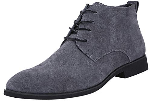 FRAUIT Polacchine Uomo In Pelle Scarpe Ragazzo Eleganti Stringate Stivali Moto Uomini Impermeabili Stivaletti in Cuoio Scamosciata Scarponcini Trekking Da Lavoro Montagna Boots Waterproof Leather
