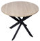 Comfort Home Innovation – Mesa de Comedor Fija Redonda, salón, Modelo Zen, Color Roble, Patas metálicas en Negro Mate, Medida Ø90x77cm de Altura.