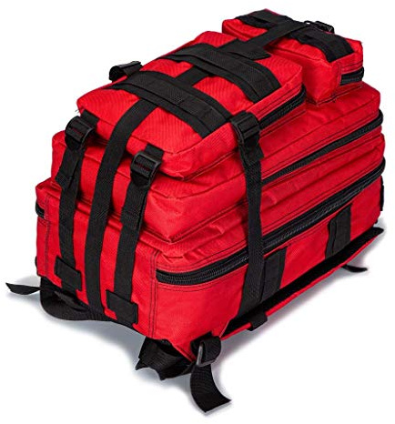 Jipemtra Sac de premiers secours tactique MOLLE EMT IFAK 25L Sac à dos militaire d'urgence, Rouge 30 l