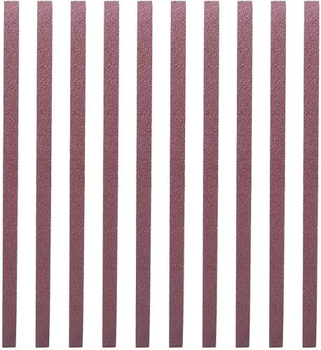 Agatige Cinta de lijar 10 Piezas Papel de Lija 240/320/400/600/800/1000 Grano Lijado de óxido de Aluminio 533 x 9 mm Correa de Banda abrasiva(1000#)