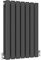 Acezanble∣Horizontal Column Anthracite Radiator Oval Double Designer Radiator 600x413mm Central Heating Interior Design