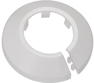 sourcing map Rohrabdeckungsdekoration, 32 mm, PP-Kunststoff, Rosette, Wasserrohr-Abflussleitung, Weiß, 10 Stück