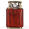 Briquet rétro en bois de rose (combustible non inclus) - Briquet à flamme douce (rouge)