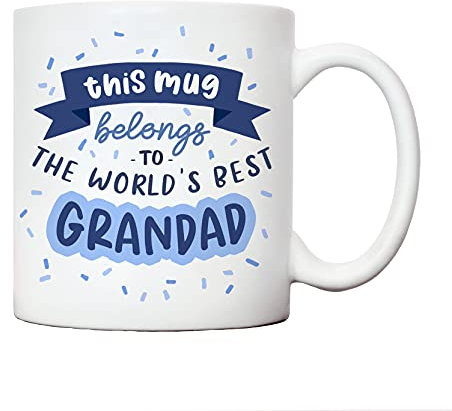 Worlds best grandad mug | gifting ideas for him | sentimental presents for grandfather grandpa mugs | gifts for men birthday Christmas from grandchildren