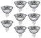 Sarveeta 8 Stück MR16 Halogen Leuchtmittel 50 Watt Dimmbar,12V Halogenlampe GU 5,3，400LM,Warmweiß 2800K