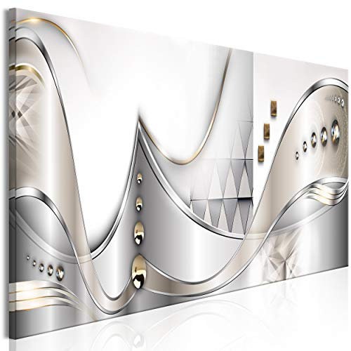 decomonkey Akustikbild Abstrakt 135x45 cm 1 Teilig Leinwand Modern Bilder Wandbilder XXL Schallschlucker Schallschutz Akustikdämmung Wandbild Deko Leise Diamanten Ornament