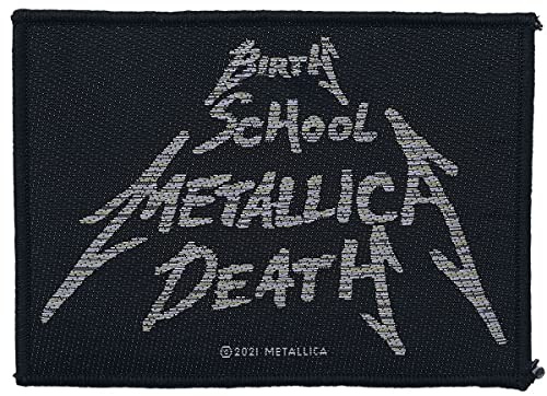 Metallica – Geburts-, Schul-, Metallica-, Todes-Patch, 10 cm x 7,5 cm