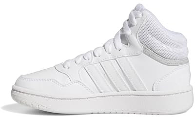 adidas Unisex Kids Hoops Mid Shoes, Cloud White / Cloud White / Grey Two, 1.5 UK
