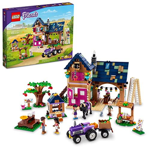 LEGO Friends Bio Bauernhaus-Set 41721 mit Spielzeugpferd, Stall, Traktor und Anhänger plus Tierfiguren, für Kinder, Mädchen und Jungen ab 7 Jahren
