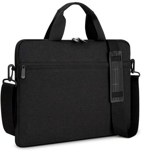 MicaYoung 14-15 Inch laptop Shoulder Messenger Bag Carrying Case Briefcase Slim Protective Computer Sleeve with Handle Strap Pocket for MacBook Acer ASUS HP Surface Dell Chromebook, Black