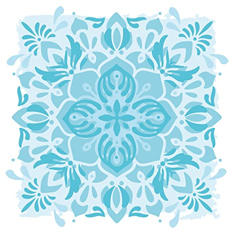 Sizzix Layered Stencils 4PK Mosaic Flowers by Jessica Scott, One Size