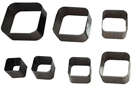 Leder-Lochstanzer, 7 Größen, quadratisch, Lederhandwerk, Schneidewerkzeug, hohl, quadratisch, Lochstanzer, 20/25/30/35/40/45/50 mm, Locher-Set für DIY-Lederhandwerk