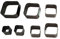 Leder-Lochstanzer, 7 Größen, quadratisch, Lederhandwerk, Schneidewerkzeug, hohl, quadratisch, Lochstanzer, 20/25/30/35/40/45/50 mm, Locher-Set für DIY-Lederhandwerk