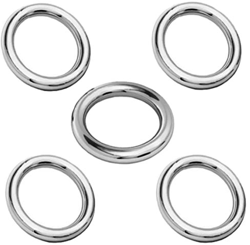 My-Bead Ösenringe Ø 5mm 925 Sterling Silber Schmuckringe geschlossen Basteln & Reparieren DIY Rundringe Schmuckherstellung (5 Stück)