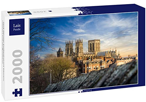 Lais Jigsaw Puzzle York Minster Cathedral with blue sky and castle walls 2000 pieces