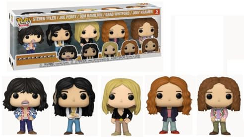 Funko POP! Rocks: Aerosmith - Tom Hamilton - 5PK - Collectable Vinyl Figure - Gift Idea - Official Merchandise - Toys for Kids & Adults - Music Fans - Model Figure for Collectors and Display