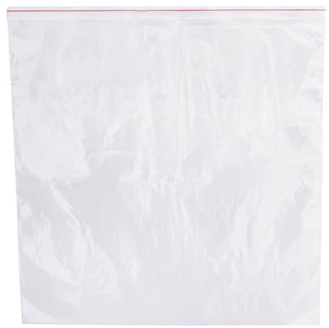 SKIR'CO (100 pz) Sacchetti con chiusura a zip 55 x 55 cm, sacchetti di plastica richiudibili, sacchetti di plastica trasparenti con chiusura lampo, sacchetti di plastica per alimenti