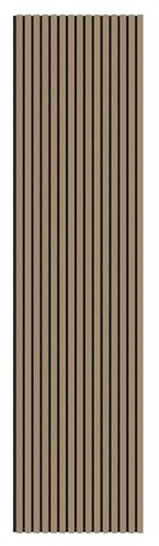 Tuda Grass Direct Luxury Acoustic Wall Slatted 3D Wood Veneer Panels Series 1-240cm x 60cm - Smoked Oak