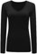Womans T Shirt New Ladies Tops Long Sleeve V Neck Basic Casual Tshirts UK Plus Size 8-26 Black