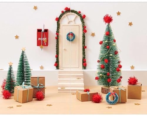 27 Piezas Gnomo Puerta Navidad, Accesorios para Puerta Elfo Navidad Puerta Casa de Gnomos, CREA un Ambiente Festivo, Puerta Duende Navidad Puerta de los Elfos de Navidad, Juego de Regalo Navidad