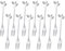12 Pieces Stainless Steel Leaf Shape Mini Dessert Forks Set, 4.7 Home Kitchen Tableware Demitasse Dishwasher Safe Cake Creative Dessert Stirring Mixing Sugar Stir Ice Cream Fruit Fork