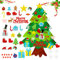 ZIOYA 41 Stück Tannenbaum Filz Klett Filz Weihnachtsbaum Kinder 100cm DIY Kinder Weihnachten Bastelset mit Abnehmbaren Hängenden Ornamenten Christbaum Tannenbaum für Home Wand Weihnachten Deko