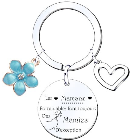 MNBVBV Cadeau annonce grossesse Mamie POrteclef- Des mamans formidables font toujours des Mamies d'exception Porte clef Mamie Anniversaire Mamie Fête des Grands-Mères, Annonce Grossesse Mamie