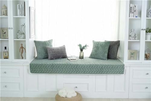 PROHEL Plush Bay Window Seat Cover, Cat Window Lying Mat for Windowsill, Bench Cushion Pad, Indoor Couch Cover Sofa Mat, Non-slip Windowsill Balcony Seat Mat