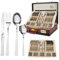 Set di posate 72 pezzi, 12 personen, in acciaio inox, con valigetta con posate da tavola e paletta per torte, lavabile in lavastoviglie, Silverware